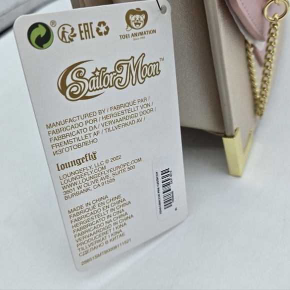 Loungefly Sailor Moon Scepter Latch Pink Handbag Crossbody - Picture 10 of 11